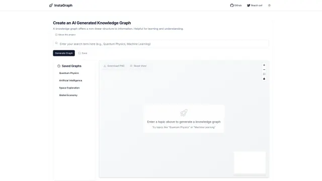 Instagraph Next.js FastAPI template preview