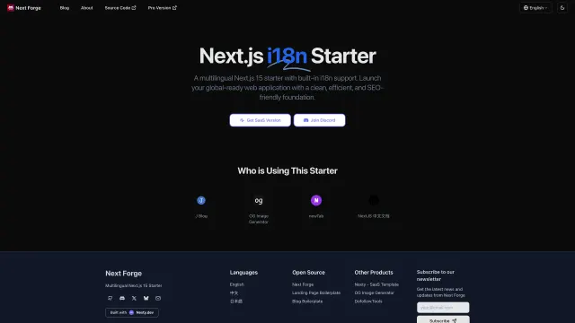 Clean Next.js Starter template preview