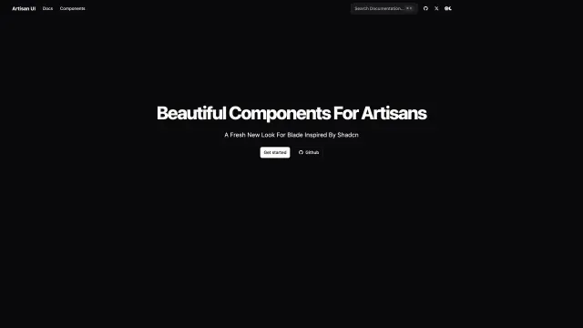 Artisan UI template preview